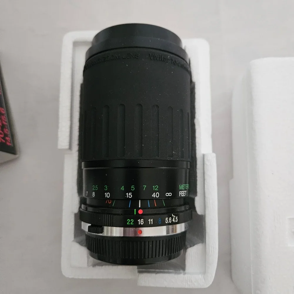 Vivitar 70-210mm f4.5-5.6 Macro Focusing Zoom Lens for Olympus OM Mount MC 52mm